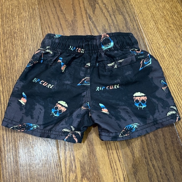 Rip Curl Lay Days Black Print Swim Trunks Baby Size 24M - Picture 4 of 4